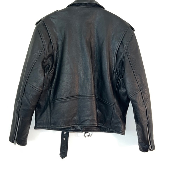 Womens Size 14 Vintage Black Leather Z1R Motorcycle Quilted Jacket - Picture 2 of 9